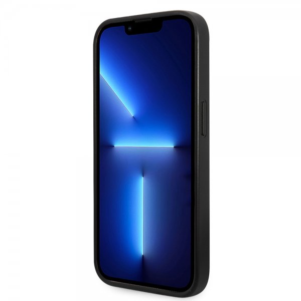Guess iPhone 14 Pro Max Deksel Bottom Stripe Metal Logo Grå