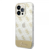 Guess iPhone 14 Pro Max Deksel Bottom Stripe Script Logo Gull