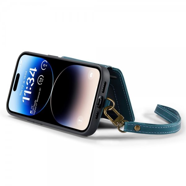 CaseMe iPhone 14 Pro Max Deksel C20 Kortlomme Glidelås Petrol