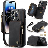 CaseMe iPhone 14 Pro Max Deksel C20 Kortlomme Glidelås Svart