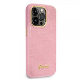 Guess iPhone 14 Pro Max Deksel Croco Rosa