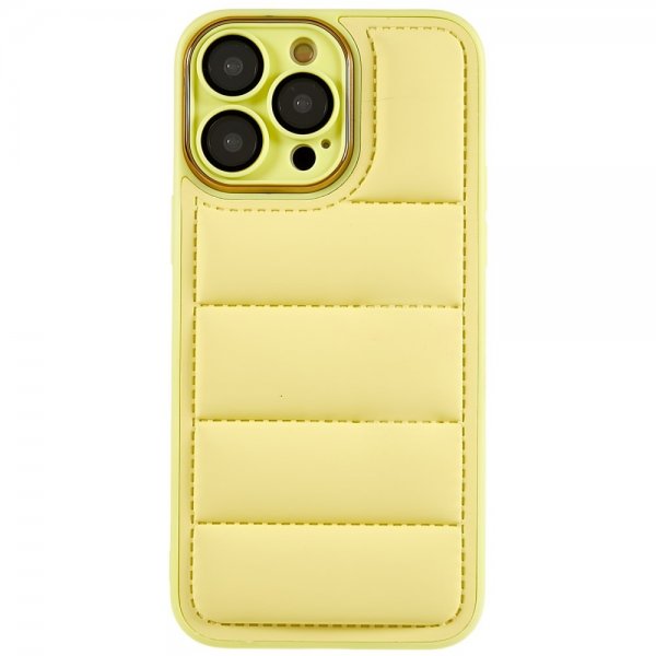 iPhone 14 Pro Max Deksel Down Jacket Design Gul