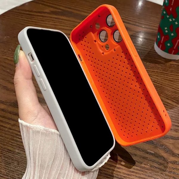 iPhone 14 Pro Max Deksel Down Jacket Design Oransje