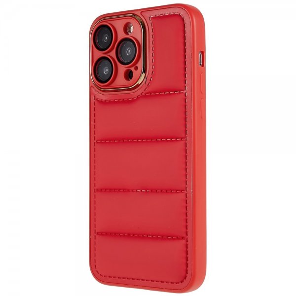 iPhone 14 Pro Max Deksel Down Jacket Design Rød
