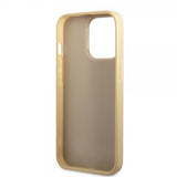Guess iPhone 14 Pro Max Deksel Glitter Flakes Metal Logo Gull
