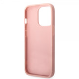Guess iPhone 14 Pro Max Deksel Glitter Flakes Metal Logo Rosa