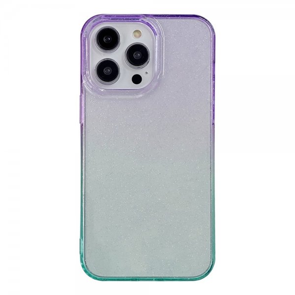 iPhone 14 Pro Max Deksel Glitter Gradient Grønn