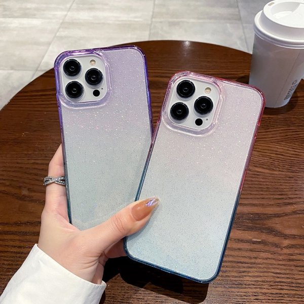 iPhone 14 Pro Max Deksel Glitter Gradient Grønn