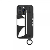 Adidas iPhone 14 Pro Max Deksel Handstrap Case Svart Hvit