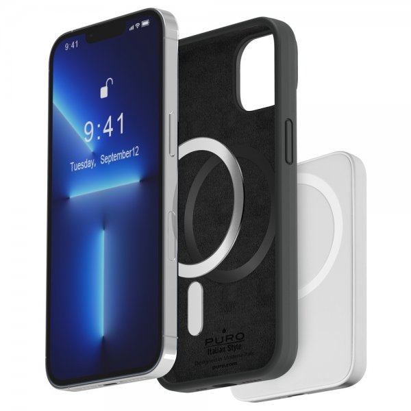 Puro iPhone 14 Pro Max Deksel ICON Mag Svart