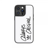 Adidas iPhone 14 Pro Max Deksel Inlay Embroidery Case Hvit Svart