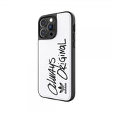Adidas iPhone 14 Pro Max Deksel Inlay Embroidery Case Hvit Svart