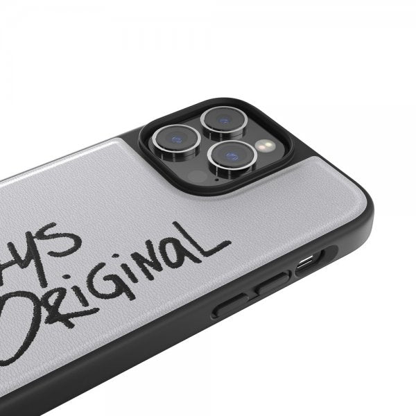 Adidas iPhone 14 Pro Max Deksel Inlay Embroidery Case Hvit Svart
