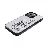 Adidas iPhone 14 Pro Max Deksel Inlay Embroidery Case Hvit Svart