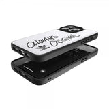 Adidas iPhone 14 Pro Max Deksel Inlay Embroidery Case Hvit Svart