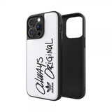 Adidas iPhone 14 Pro Max Deksel Inlay Embroidery Case Hvit Svart