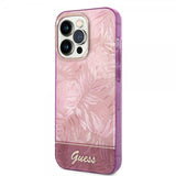 Guess iPhone 14 Pro Max Deksel Jungle Rosa