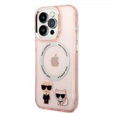 Karl Lagerfeld iPhone 14 Pro Max Deksel Karl & Choupette MagSafe Rosa