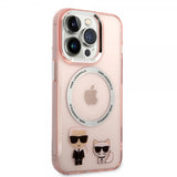 Karl Lagerfeld iPhone 14 Pro Max Deksel Karl & Choupette MagSafe Rosa