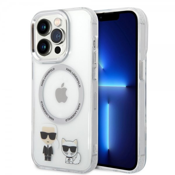 Karl Lagerfeld iPhone 14 Pro Max Deksel Karl & Choupette MagSafe Transparent