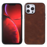 X-Level iPhone 14 Pro Max Deksel Skinntekstur Brun