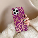 iPhone 14 Pro Max Deksel Leopardmønster Lilla