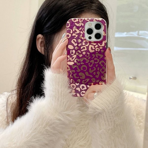 iPhone 14 Pro Max Deksel Leopardmønster Svart