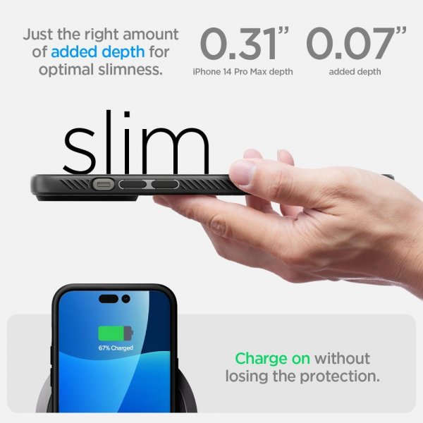 Spigen iPhone 14 Pro Max Deksel Liquid Air Matte Black