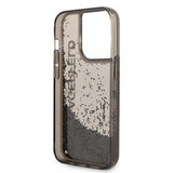 Karl Lagerfeld iPhone 14 Pro Max Deksel Liquid Glitter Translucent Svart