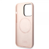 Karl Lagerfeld iPhone 14 Pro Max Deksel Liquid Silicone Karl MagSafe Rosa