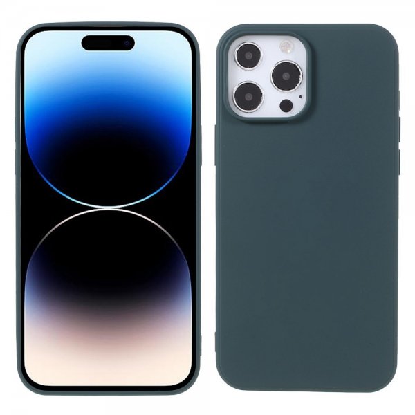 X-Level iPhone 14 Pro Max Deksel Liquid Silicone Petrol
