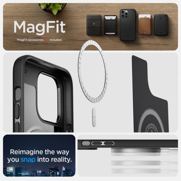 Spigen iPhone 14 Pro Max Deksel Mag Armor MagFit Matte Black