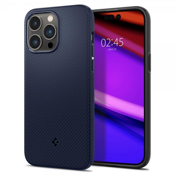Spigen iPhone 14 Pro Max Deksel Mag Armor MagFit Navy Blue