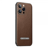 Sulada iPhone 14 Pro Max Deksel med Stativ Brun