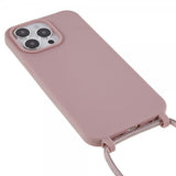 iPhone 14 Pro Max Deksel med Stropp Mørkerosa