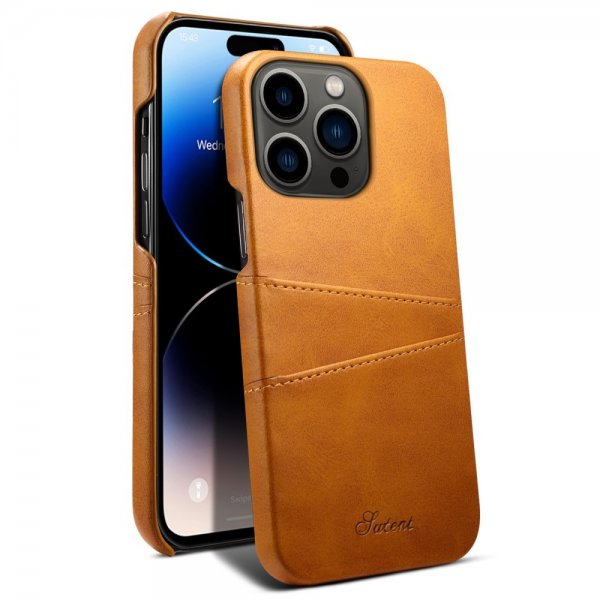 iPhone 14 Pro Max Deksel med To Kortlommer Khaki
