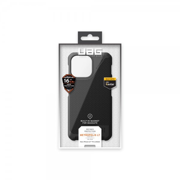 Urban Armor Gear (UAG) iPhone 14 Pro Max Deksel Metropolis LT MagSafe Kevlar Black