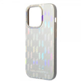 Karl Lagerfeld iPhone 14 Pro Max Deksel Monogram Iridescent Sølv