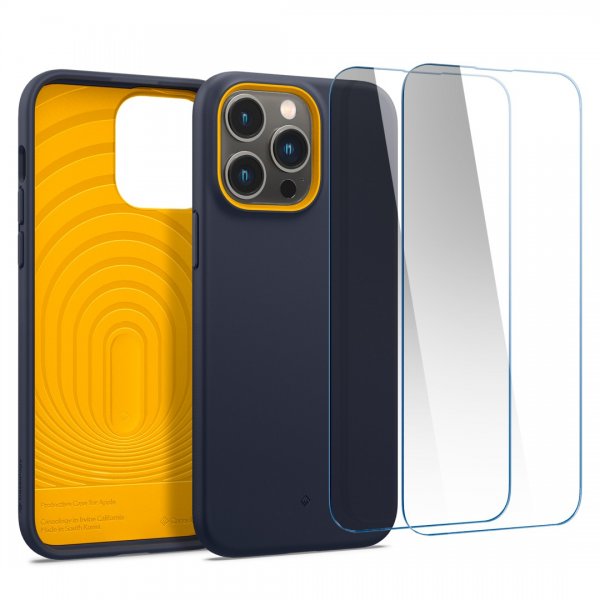 Caseology iPhone 14 Pro Max Deksel Skjermbeskytter Nano Pop 360 Blueberry Navy
