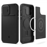 Spigen iPhone 14 Pro Max Deksel Optik Armor MagFit Svart