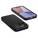 Spigen iPhone 14 Pro Max Deksel Optik Armor MagFit Svart