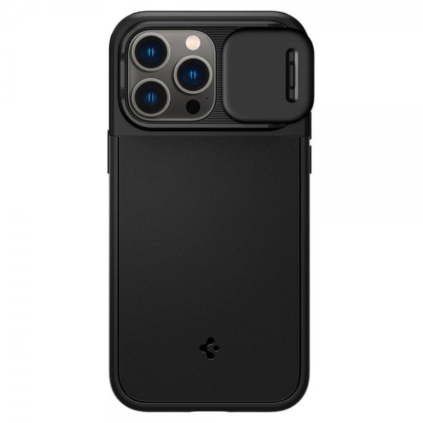 Spigen iPhone 14 Pro Max Deksel Optik Armor MagFit Svart