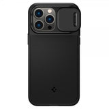 Spigen iPhone 14 Pro Max Deksel Optik Armor MagFit Svart