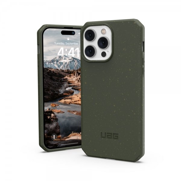 Urban Armor Gear (UAG) iPhone 14 Pro Max Deksel Outback Biodegradable Cover Olive