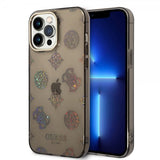 Guess iPhone 14 Pro Max Deksel Peony Glitter Svart