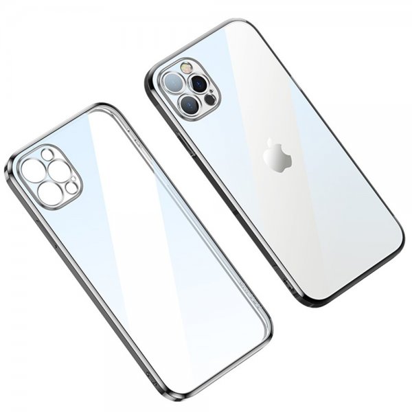 Sulada iPhone 14 Pro Max Deksel Belagt Kant Sølv
