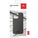 Black Rock iPhone 14 Pro Max Deksel Real Leather Case Svart