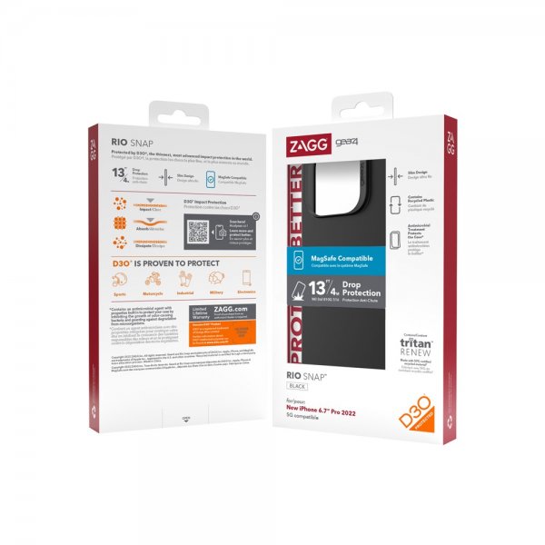 Gear4 iPhone 14 Pro Max Deksel Rio Snap Svart
