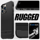 Spigen iPhone 14 Pro Max Deksel Rugged Armor MagFit Matte Black