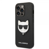 Karl Lagerfeld iPhone 14 Pro Max Deksel Saffiano Choupette Svart